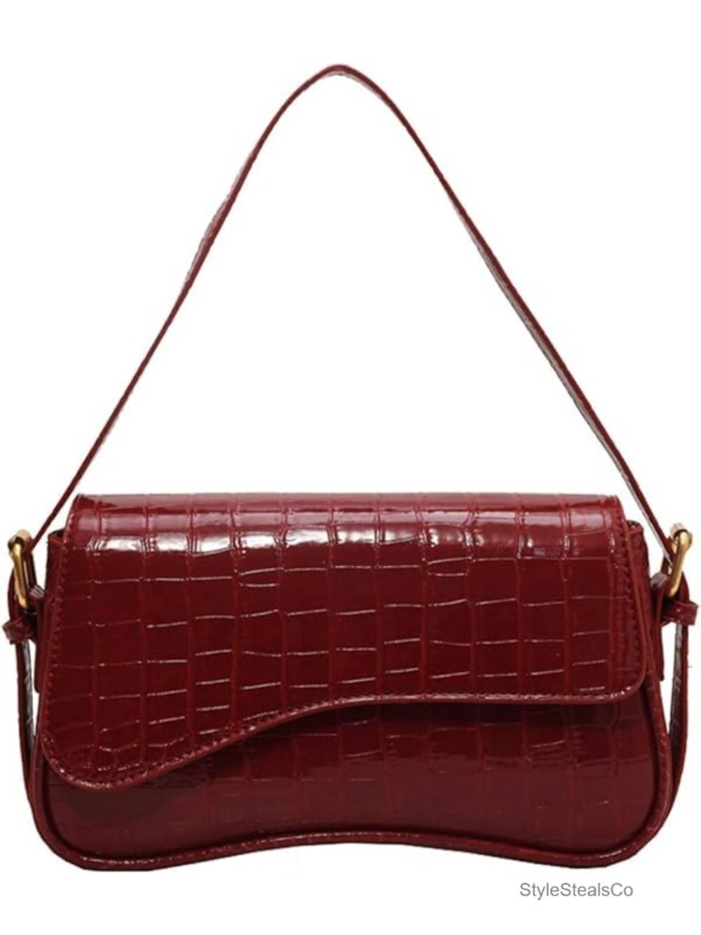 PU Leather Tote Bag with 2 Removable Straps and Zipper Closure